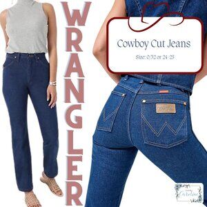 NWT Wrangler Cowboy Cut Jeans in Prewashed Indigo, 0/32 or 24-25